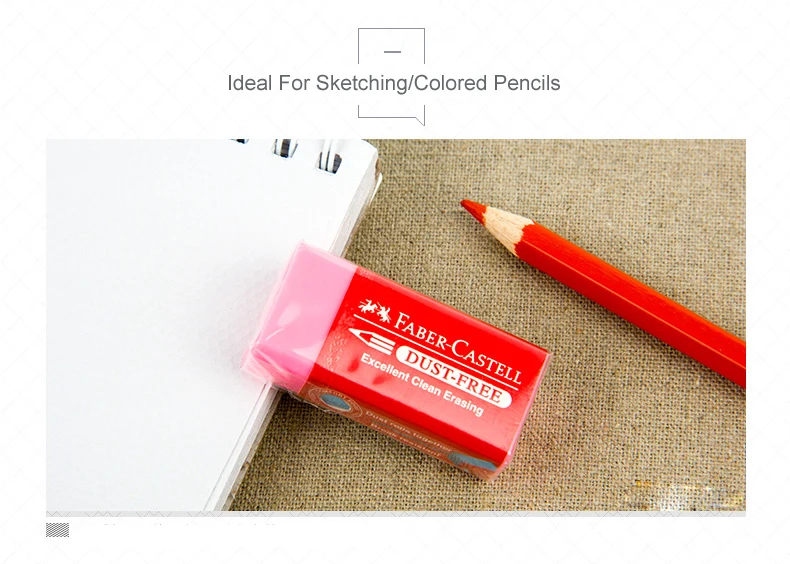 Faber Castell пыли Цветной карандаш, ластик, 6 шт. Новинка ластики школьные каучуков специально разработан для Книги по искусству и графический