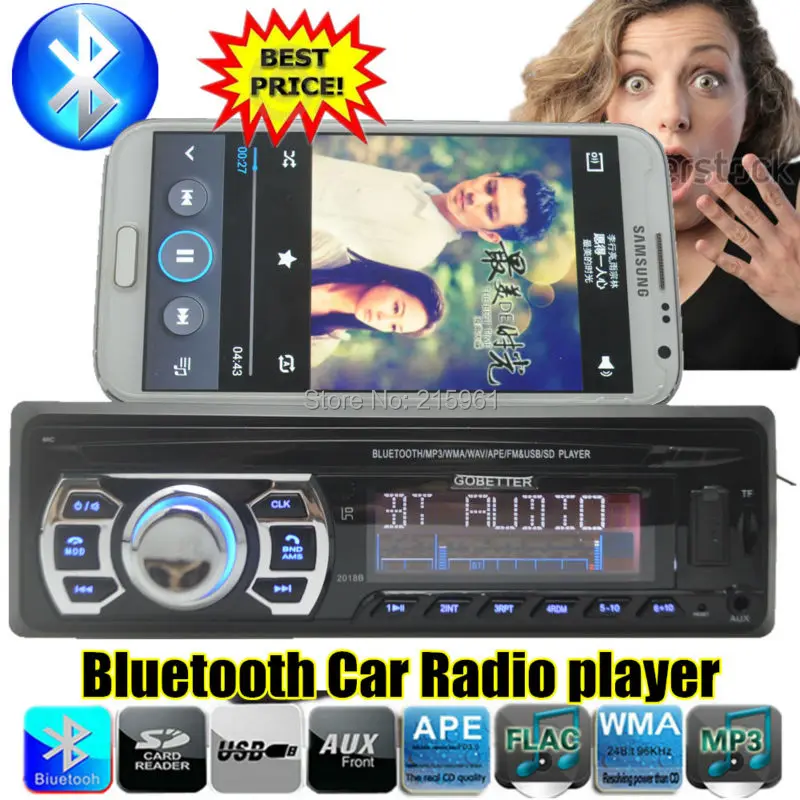 2015 new 12V Car FM Radio Player MP3 Audio Player Bluetooth function