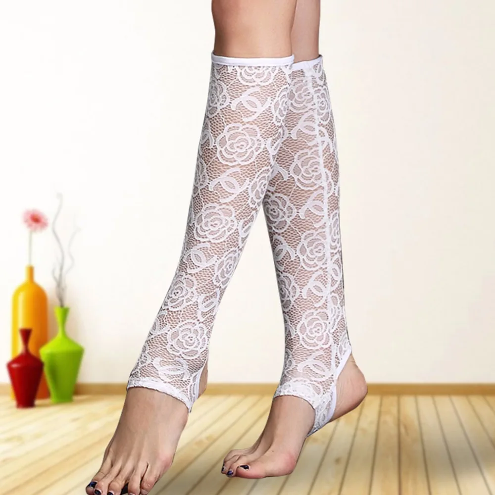 Free Shipping Lady Latin Dance Silk Stockings Black White Novel Design