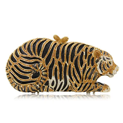 2018 Europe And The United States Luxury Full Diamond Tiger Dinner Package Luxury Hand Bag Evening Bag Ladies Shoulder Bag 2018 Europe And The United States Luxury Full Diamond Tiger Dinner Package Luxury Hand Bag Evening Bag Ladies Shoulder Bag