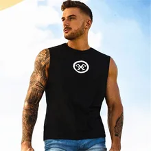 Новая хлопковая дышащая быстросохнущая Мужская майка, топы для тренажерного зала, для фитнеса, бегунов, Повседневная рубашка без рукавов, топы, одежда для бодибилдинга, летняя одежда