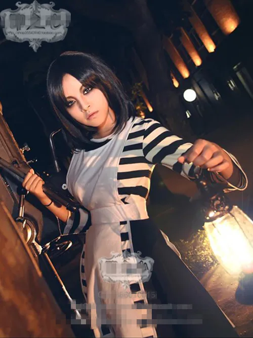 

Game Anime Alice Madness Returns Alice Party Fashion Dress Skirt Uniform Cosplay Costume Any Size NEW