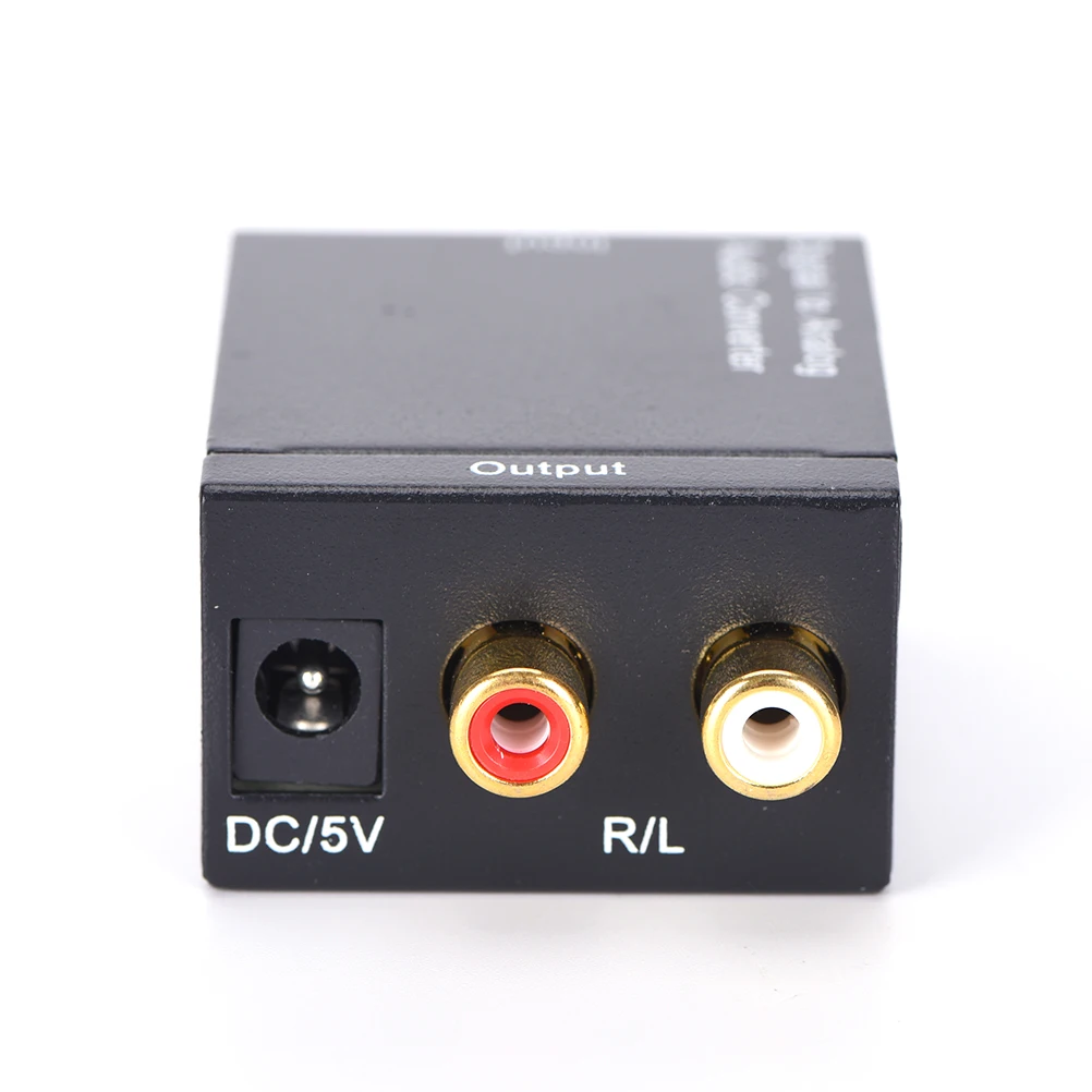 Black Digital to Analog Audio Converter Adapter Digital Adapter Optic