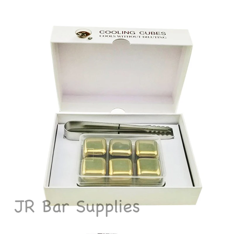 Stainless Steel Whiskey Stones Reusable Wine Cooling Cubes with Ice Tongs, Whiskey Chilling Rocks,for Wine, Beer