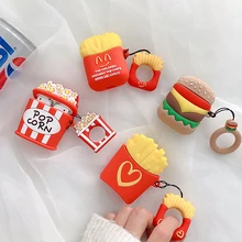 For Apple Airpods Case Soft Airpods Silicone Cover Cartoon Bluetooth Earphone Protective Case Bag for Air pods 2 Key Ring Strap