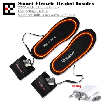 

2000MAH Smart Electric Heated Insoles,Winter Warm Outdoor Sport Ride Skiing EVA Insoles Lithium Battery Self Heating 36-46 yards