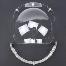 Nuovo viseira bolha Flip up 3 snap Bolla Shield Visor 3/4 Aperto Viso occhiali casco Moto D’EPOCA Casco obiettivo di vetro