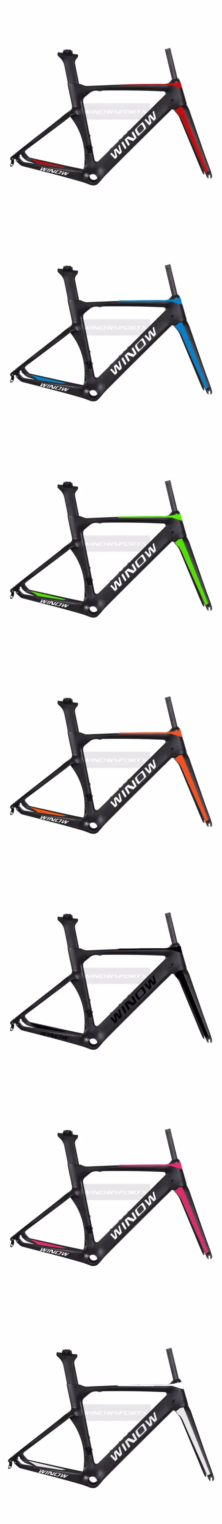 Sale 2018 Aero Design Carbon Road Frame Bicycle Carbon Racing Frame Road Frame packaging include frame+fork+seatpost+headset 8