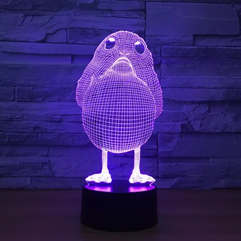 

Chicken Model Illusion 3d Lamp LED 7 Color changing Animal 3d Visual Led Night Lights For Kids Desk Table Lamp