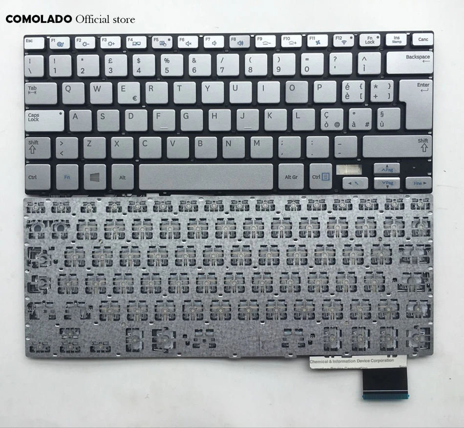 IT Italian keyboard For Samsung 730U3E NP730U3E 740U3E NP740U3E Silver Laptop Keyboard IT Layout