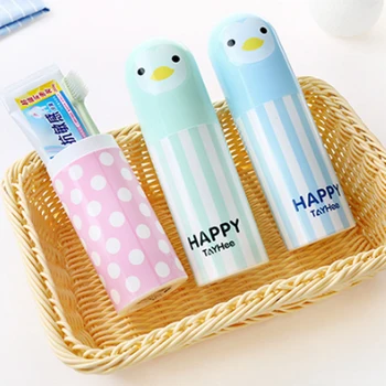 

Cute Toothpaste Mug Toothbrush Cup ABS Toothpaste Case Travel Organization Portable Eco-Friendly Camping Bathroom for kids Gift