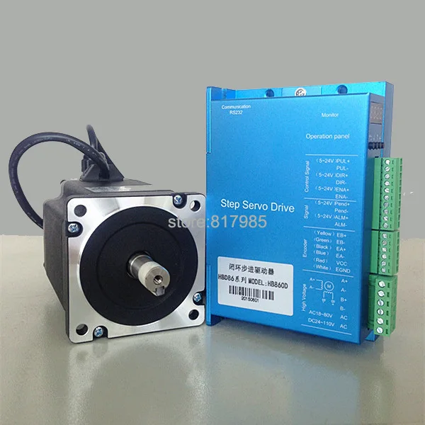 

57HB250-80B+2HSS57 2.2 N.m Nema 57 Hybird closed loop 2.8A 2-phase stepper motor and motor driver