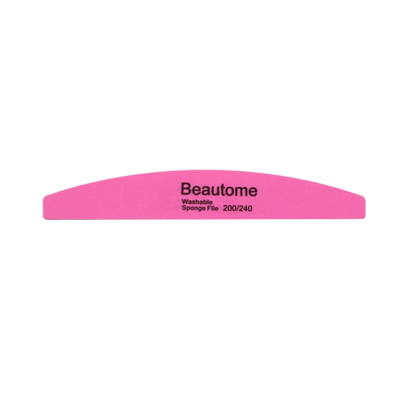 Beautome 10 шт./лот 200/240 розовый в форме полумесяца 2 стороны наждачной бумаги буферный