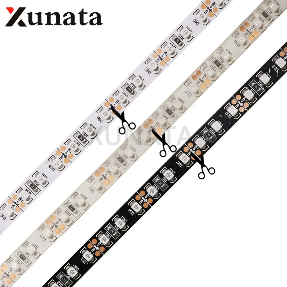 

DC12V 5050 3528 SMD Orange Led Strip Lamp 5m/lot 60Leds/m 120Leds/m IP21 IP65 Waterproof White Black PCB lLed Tape Rope Lights