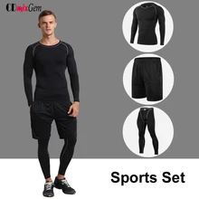 3pcs 1Set Sports Running Set font b Fitness b font suit font b men s b