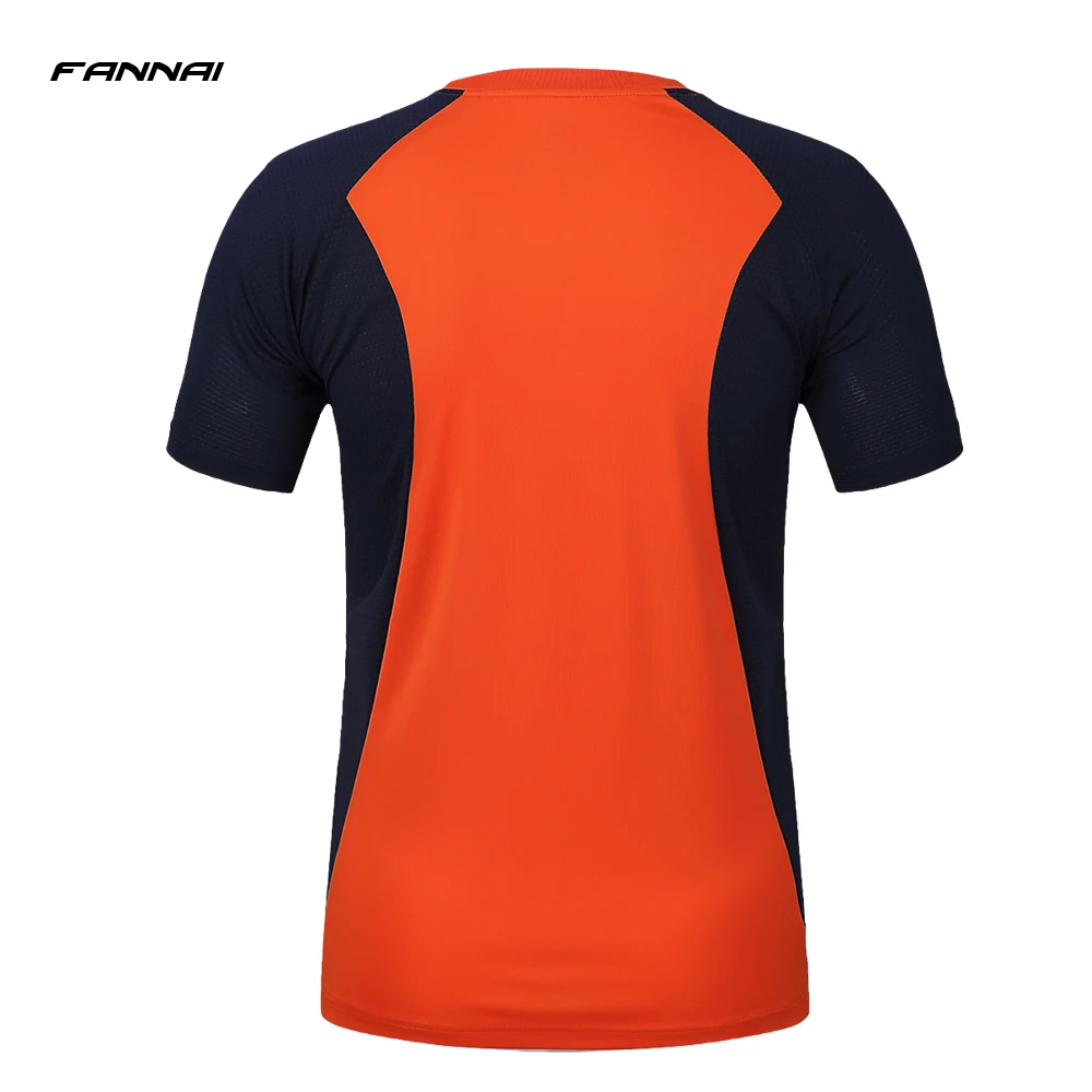 Colorblock Running Shirt Men Tops Tees Men's T-shirt Training Badminton short Sleeve Gym Fitness Soccer Jerseys hiking