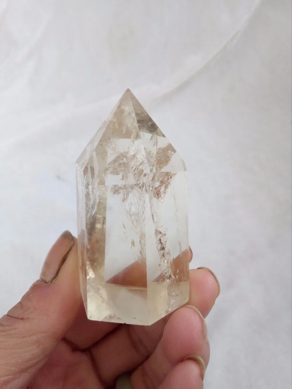 

(104g) 100% Natural Smoky quartz crystal point wand 10