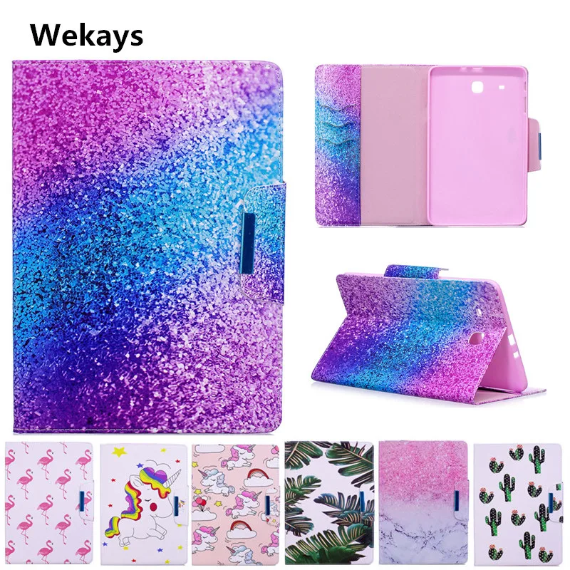 Wekays Case for Samsung Galaxy Tab E 9.6 T560 T561 SM-T560 Cute Cartoon Flamingo Unicorn PU Flip Leather Cover Case Fundas Capa Wekays Case for Samsung Galaxy Tab E 9.6 T560 T561 SM-T560 Cute Cartoon Flamingo Unicorn PU Flip Leather Cover Case Fundas Capa