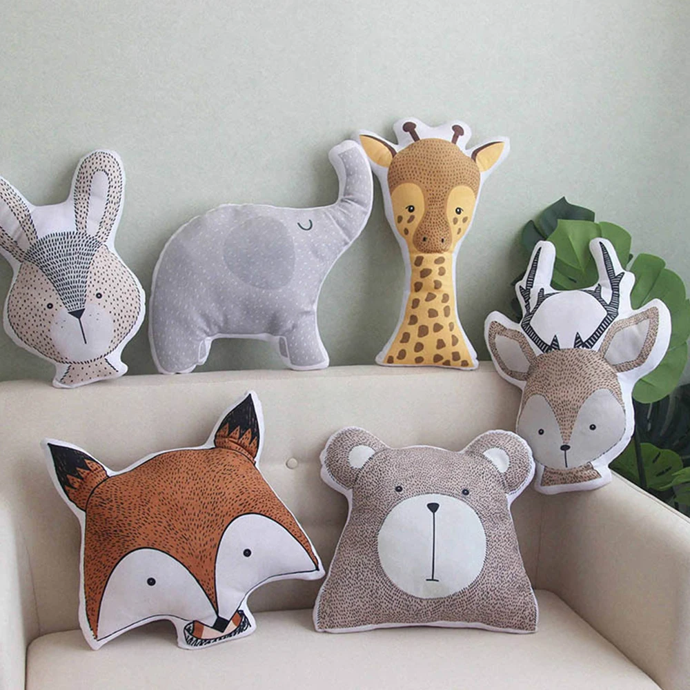Travesseiro do Bebê Decoração do Quarto do Bebê Macios para Recém-nascidos Presentes de Natal Crianças Bonito Educacional Almofada Animais Criança Recheado Brinquedos 1 Pcsv