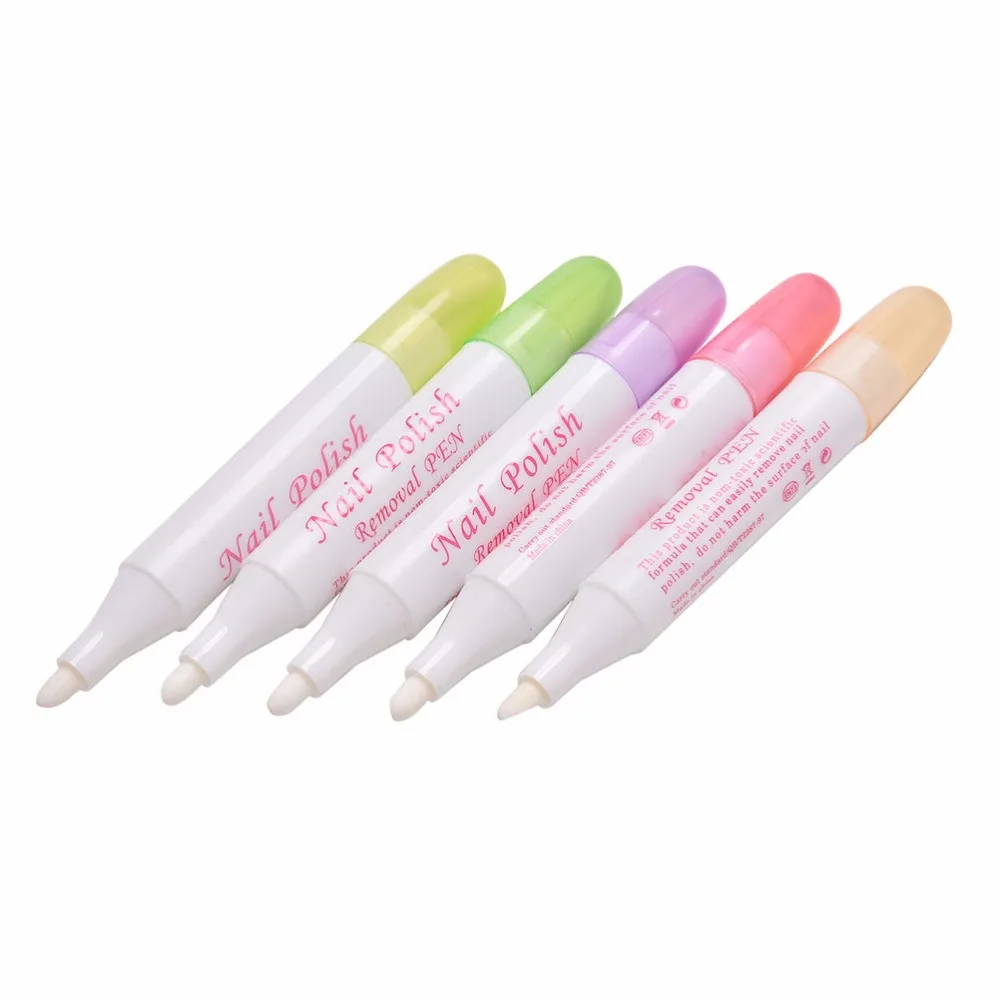 

1PCS Nail Art Pen Remove Mistakes + 3 Tips Newest Nail Polish Pen Manicure 5 Color Random