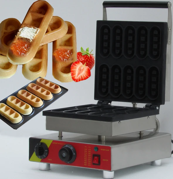 220V Waffle Maker Iron Machine Baker;electric Bar waffle machine,wafer maker for sale