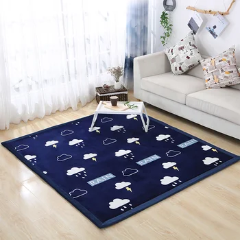 

New Arrival thick coral fleece carpet tatami mat living room bedroom carpet children crawling mat Falais tatami floor mat