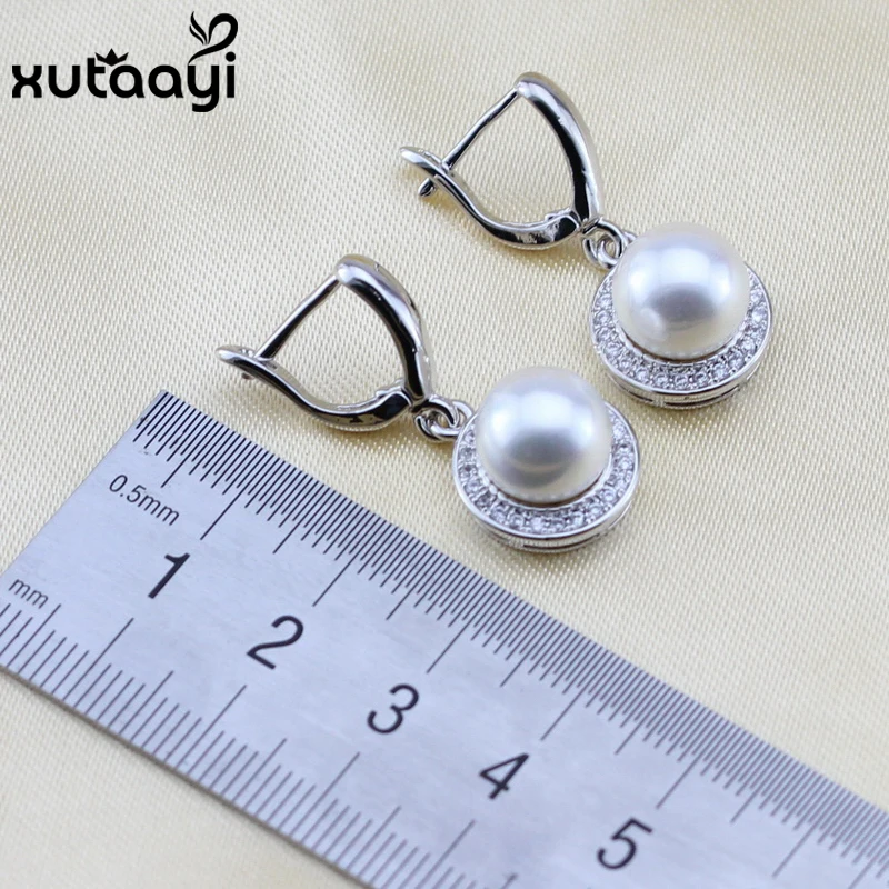 Комплект из колье серёг и кольца с искусственным жемчугом|jewelry sets for women|silver jewelry