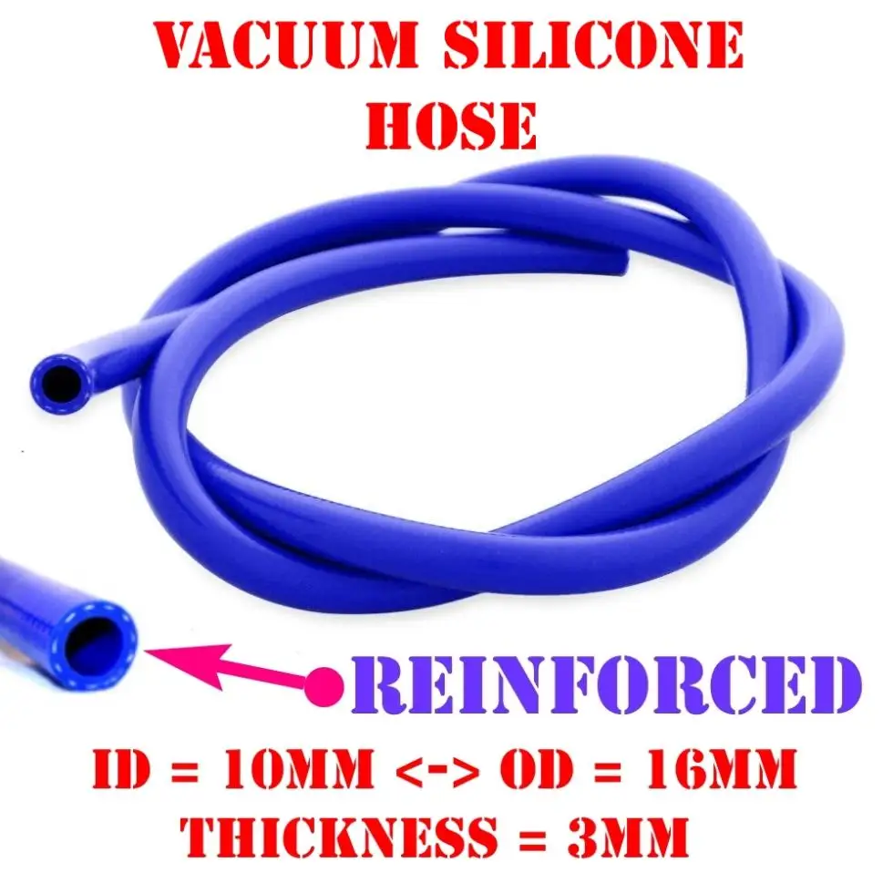 5 Meters 10MM x 16MM Reinforced Silicone Vacuum Hose Tubing Silicone
