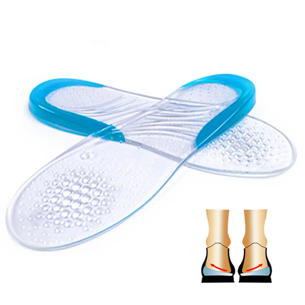 3/4 Silicone Gel Orthopedic Insoles Pads For Shoes Soles O leg ...