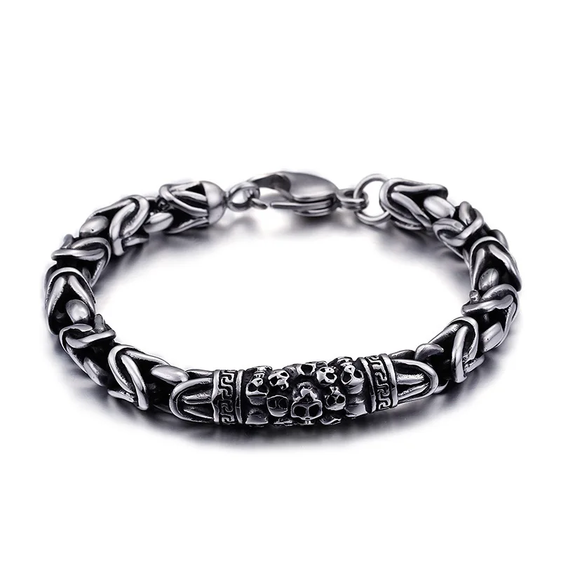 

Pharaoh skull classic men trend titanium steel bracelet