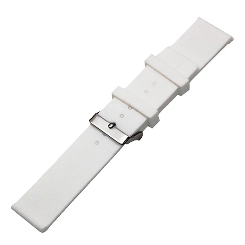 Силиконовый резиновый ремешок для часов 20 мм 22 мм для Seiko из нержавеющей стали с застежкой на ремешок на запястье браслет на запястье черный белый+ весенний бар - Цвет ремешка: White