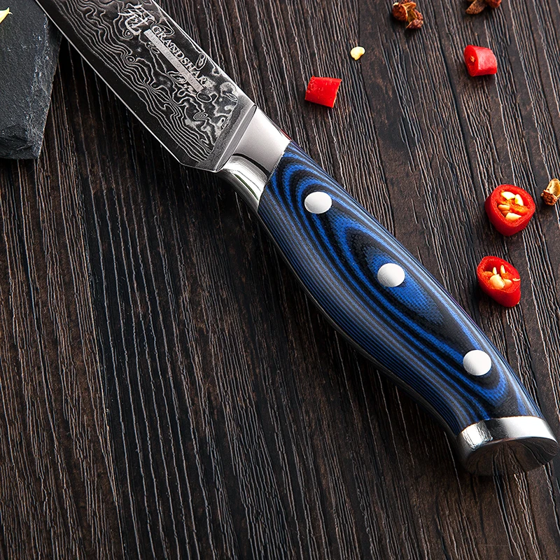 Grandsharp 2 предмета набор ножей из дамасской стали японский, из нержавеющей стали VG10 принадлежности для шеф-повара ножей Пособия по кулинарии Кухня шеф-повар ножи с подарочной коробке