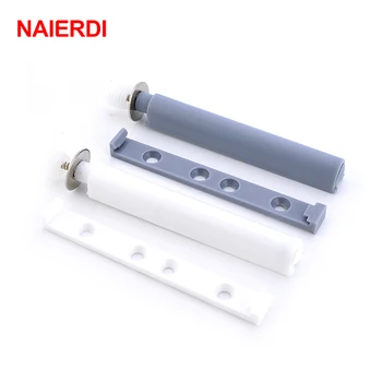 NAIERDI Kitchen Cabinet Catches Door Stops Drawer Closer Handles Pulls Push To Open System Damper Buffers For Furniture Hardware