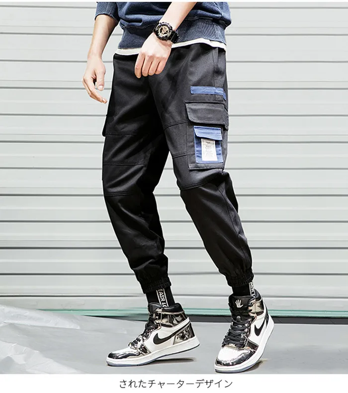 El Barco новые хлопковые хип-хоп мужские зауженные брюки весенние карманы армейский зеленый мужские брюки карго черный серый уличная джоггеры брюки
