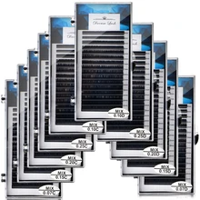 8 мм-15 мм ресницы для наращивания, норковые накладные ресницы, мягкие черные 16 рядов, индивидуальные ресницы, микроблейдинг, инструмент для макияжа