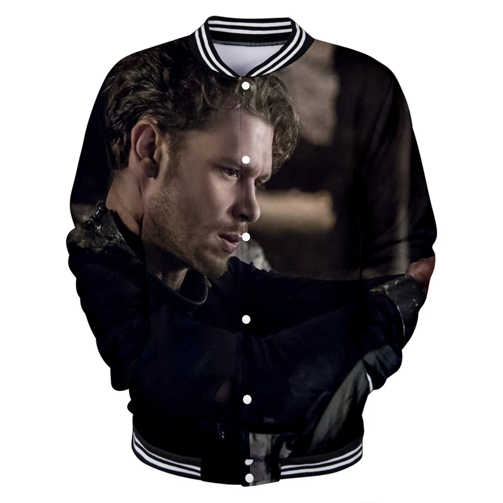 2019 niklaus mikaelson 3D Long Sleeve Casual Baseball Jackets Fashion Kpop Hip Hop Warm College | Мужская одежда