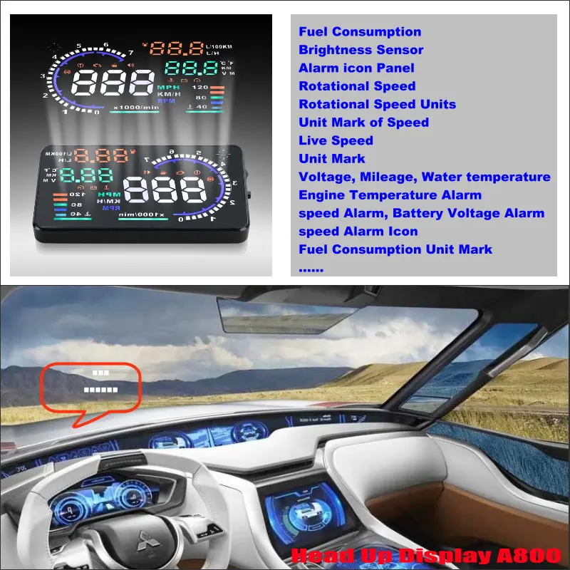 Liislee для Mitsubishi Outlander/Montero/Lancer автомобилей Дисплей вождения экран проектор отражающий лобовое стекло