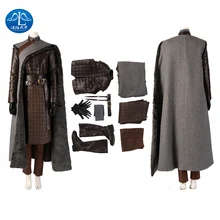 Manluyunxiao Game of Thrones Costume Melisandre Arya Stark Costume Cosplay Adult Halloween Christmas Faux Leather Women game of thrones melisandre red dress cloak cosplay costumes women dresses cape scarf party halloween christmas red women uniform