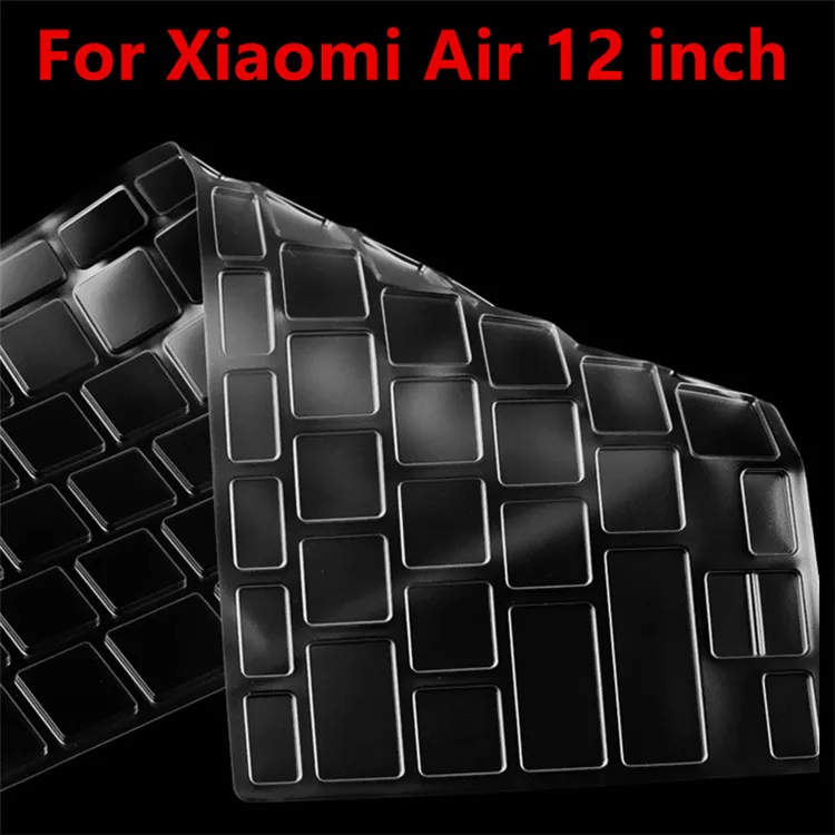 Русская/испанская силиконовая клавиатура, чехол для Xiaomi Mi, ноутбука Air 12,5 13,3 Pro 15,6, наклейка, защитная пленка - Цвет: Clear 12 inch