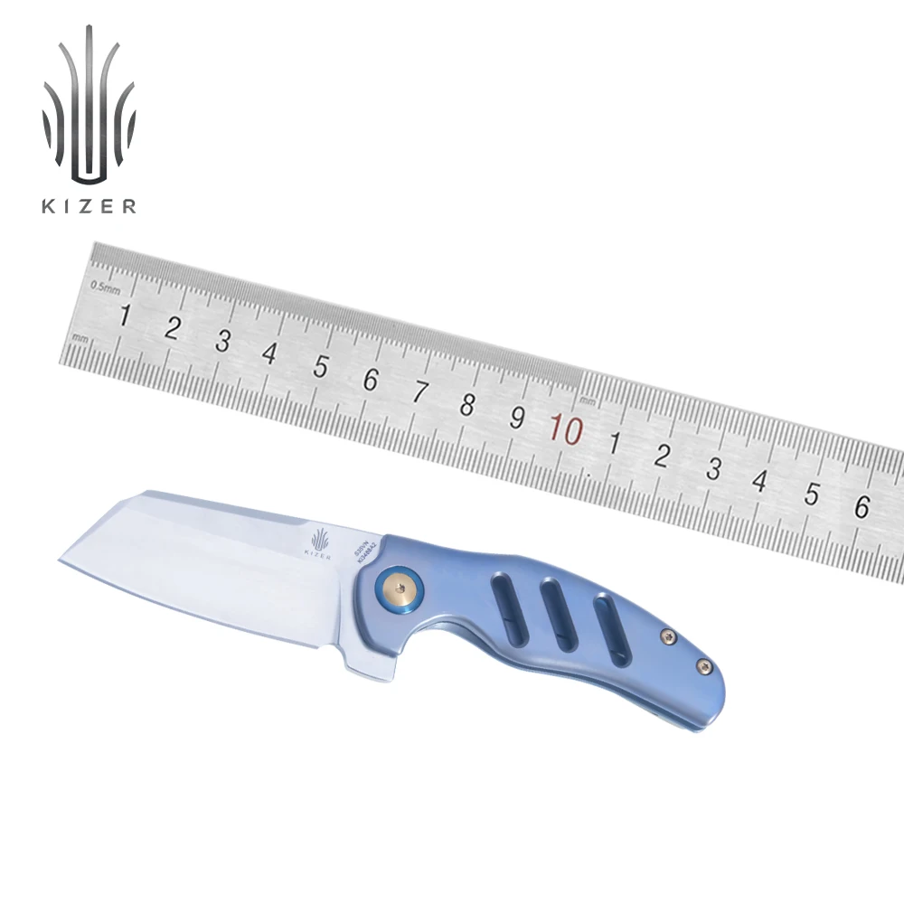 Складной нож Kizer, тактический нож KI3488A2, титановый мини-нож для овчины, высококачественный охотничий нож для кемпинга
