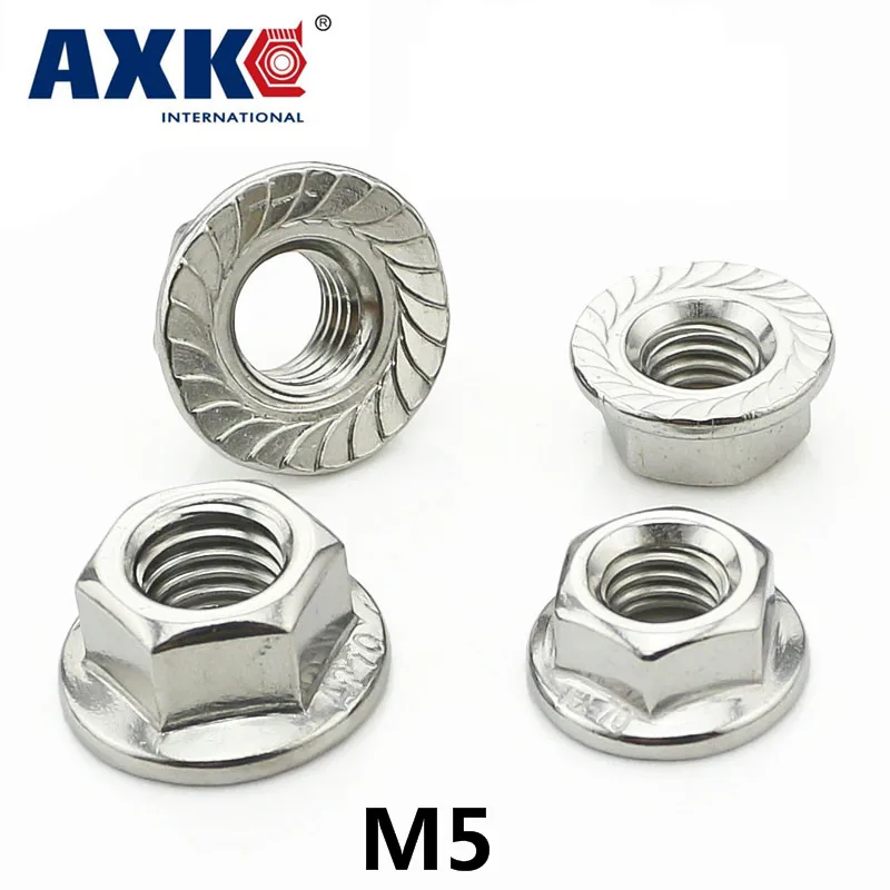 Axk 30 шт. специальные шестигранные фланцевые гайки M5 Din6923