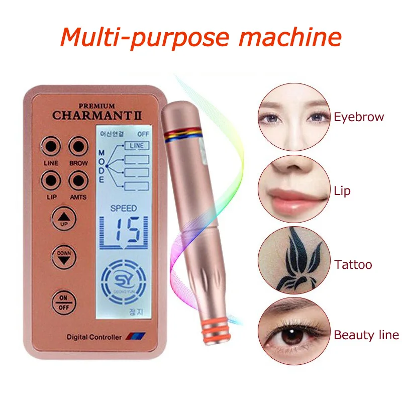 

Digital Tattoo Machine Kit Permanent Makeup Machine For Tattoo Eyebrow Lip Beauty Line Makeup Kits Lip Rotary Pen Tattoo Gun