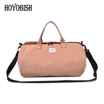 

HOYOBISH Korean Style Women Travel Shoulder Bag Large Capacity Canvas Duffle Bag 2018 Men Travel Handbags bolsa de viagem OH305