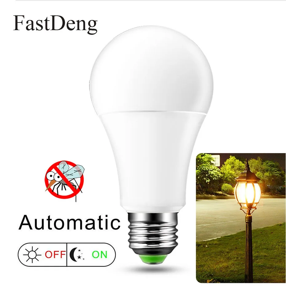 

Bug Light Bulbs Dusk to Dawn Light Bulb 7W 12W A60 Outdoor Porch Lights Security Smart Sensor Lighting 2000K LED Auto on/Off