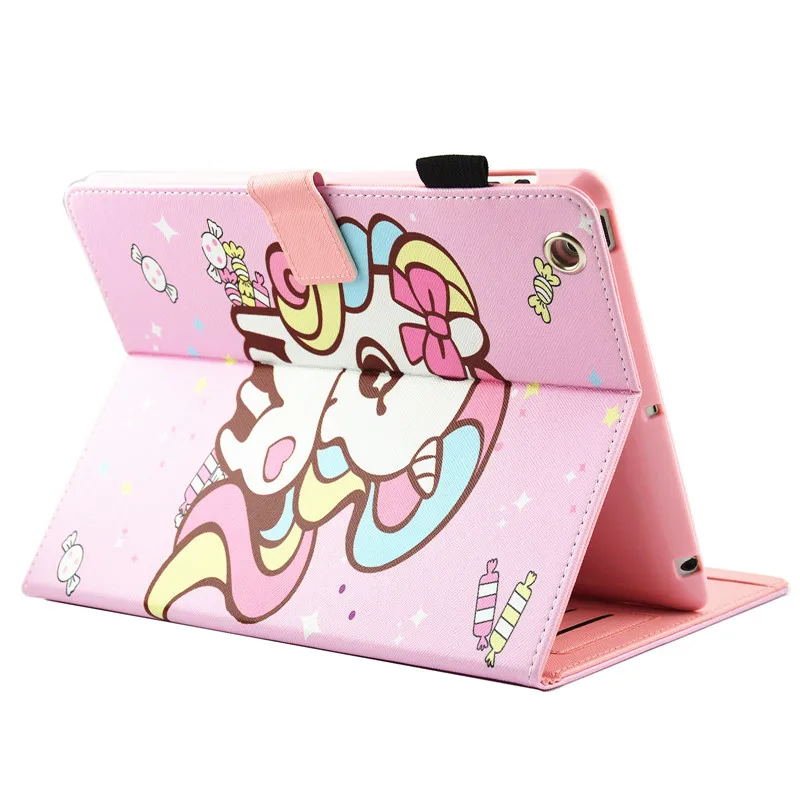 Wekays Case for iPad 2 3 4 Funda Soft silicone Unicorn Cat Flamingo PU Leather Smart Cover For Apple Ipad 2 ipad 3 ipad 4 Coque