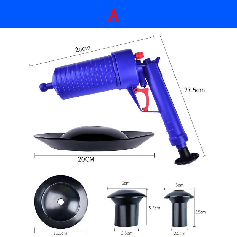 Высокое давление мощность ful Air power Drain Blaster пистолет ручной Плунжер для раковины открывалка насос сливного очистителя для ванной туалета