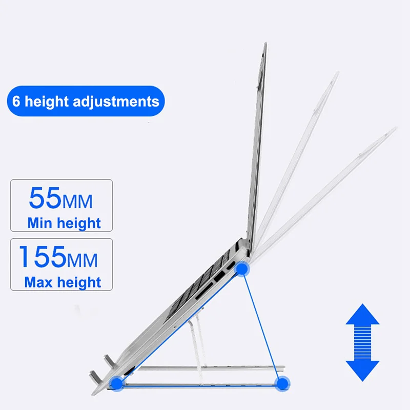 Эргономичная алюминиевая Портативная Складная охлаждающая подставка для ноутбука для Macbook Регулируемая подставка для планшета держатель для ноутбука 15,6 дюймов