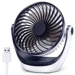 Настольный вентилятор, небольшой настольный вентилятор с сильным воздушным потоком, Ультра тихий портативный вентилятор с регулируемой