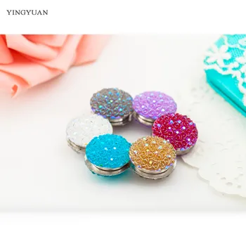 

XT18 Wholesale fashion headwear scarf magnet brooch Round rose r resin hijab clips 12pcs/lot