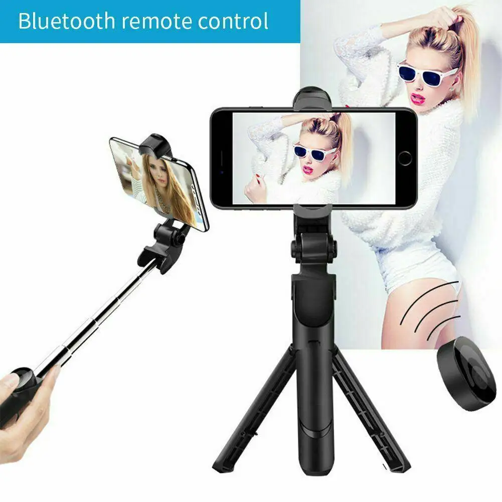 

4 in 1 Wireless Bluetooth upgrade XT10 selfie stick horizontal shot vertical Retractable self-timer artifact live Stainless r20